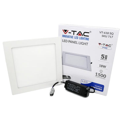 18W LED PANNELLO PREMIUM SAMSUNG CHIP QUADRATO 6400K