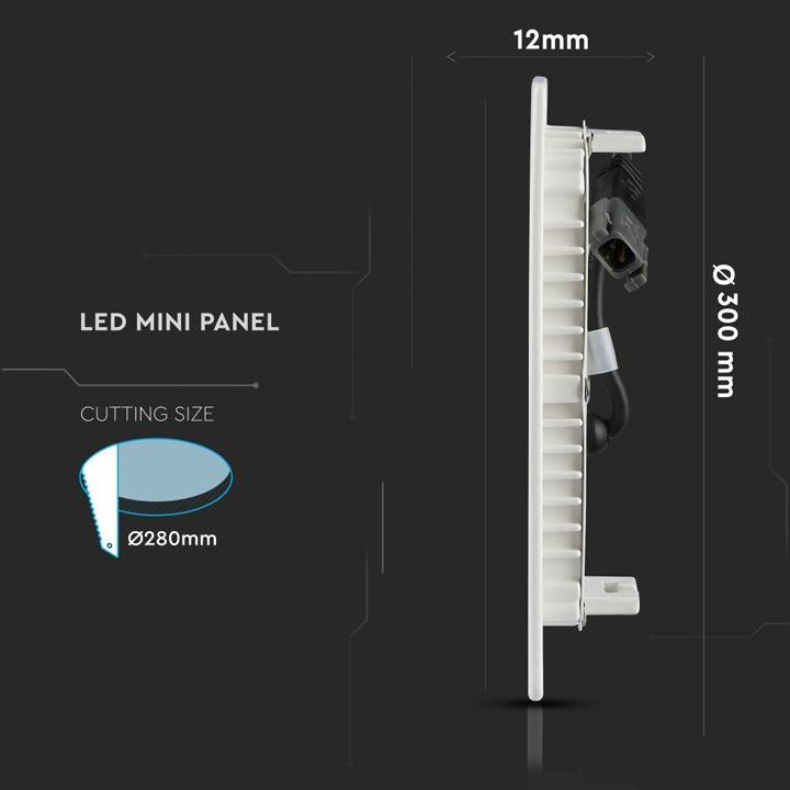24W LED PANNELLO PREMIUM SAMSUNG CHIP ROTONDO 3000K