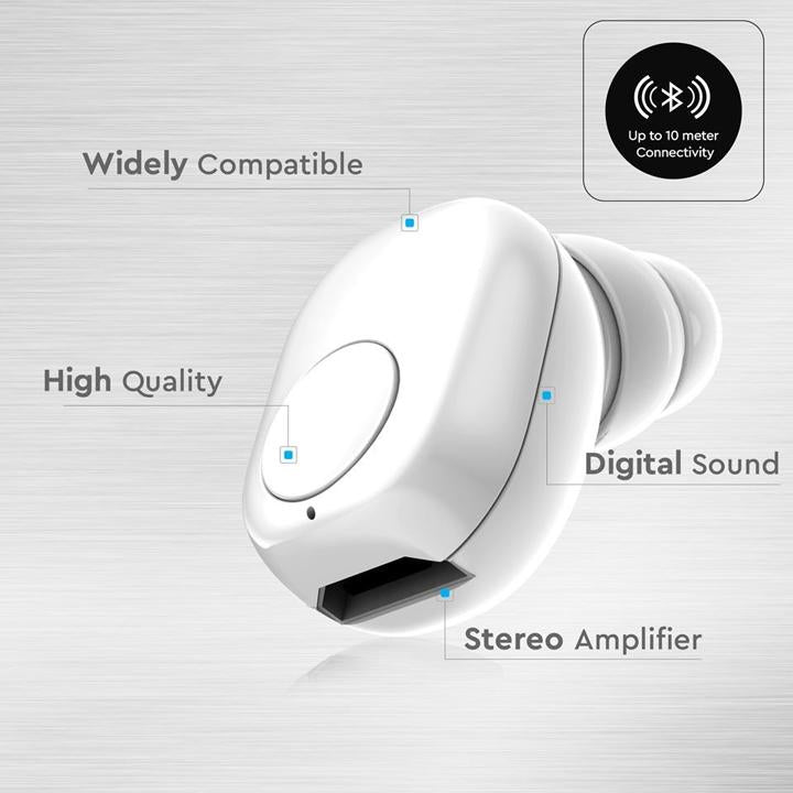 AURICOLARE BLUETOOTH 55MAH BIANCO