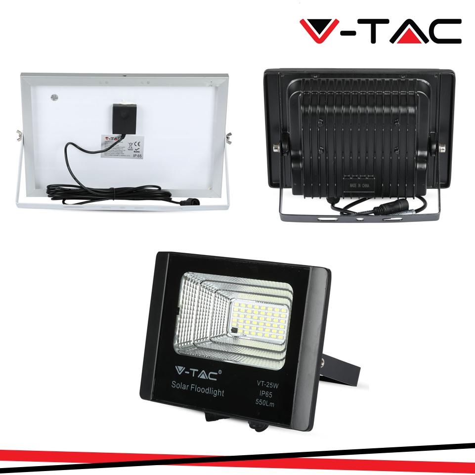 12W PANNELLO SOLARE CON LED PROIETTORE 6000K