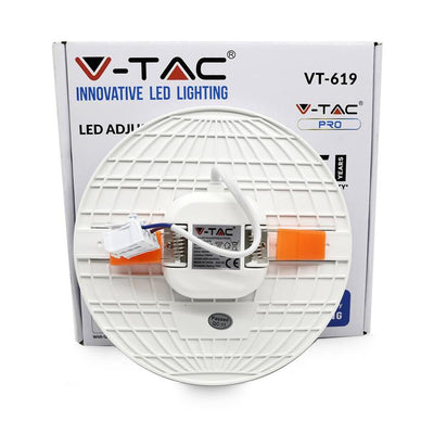 18W LED MOLLE REGOLABILI PANNELLO SAMSUNG CHIP ROUND 3000K
