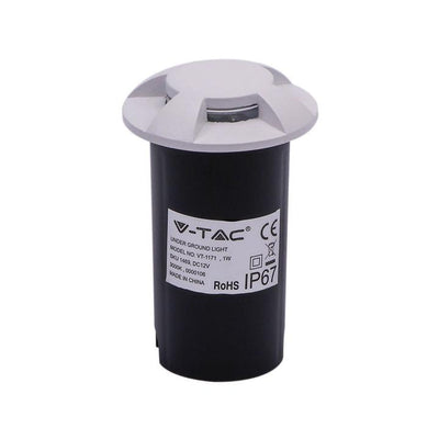 1W LED FARETTO INCASSO PAVIMENTO BIANCO 4 WAY 3000K
