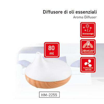 DIFFUSORE DI OLI ESSENZIALI 80ML HOOMEI ELETTRODOMESTICI