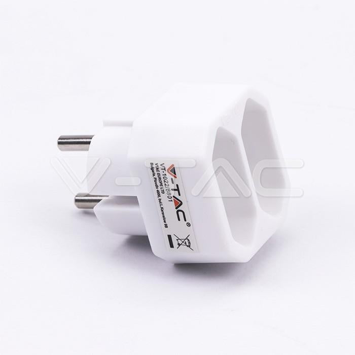 2 OUTLET ADAPTER 2.5A WHITE LABEL + POLY BAG