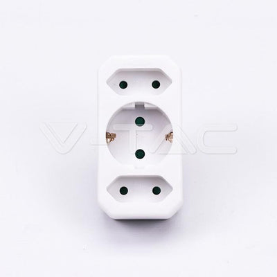 ADAPTER 2 X 2.5A 1 X 16A WHITE