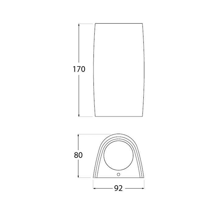 MARTA 90 1L NERO GU10 3,5W CCT