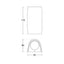 MARTA 90 1L GRIGIO GU10 3,5W  CCT