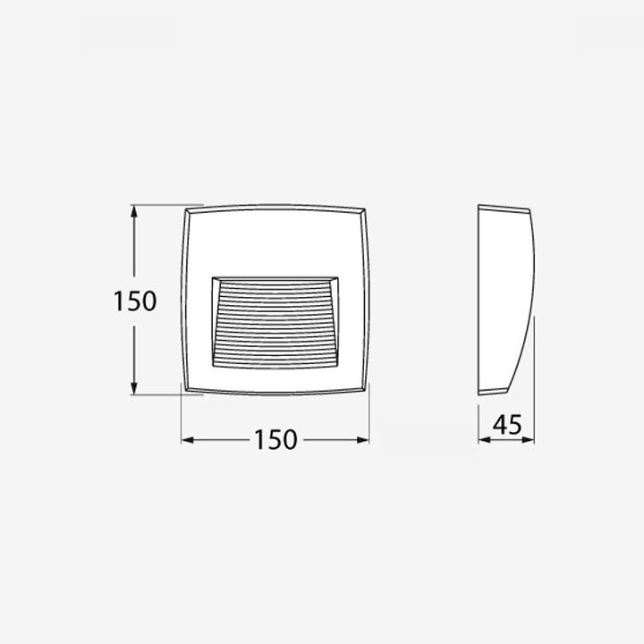 LORENZA 150 NERO RS7 LED 3,2W  CCT