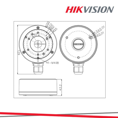 DS-1280ZJ-XS JUNCTION BOX HIKVISION WHITE