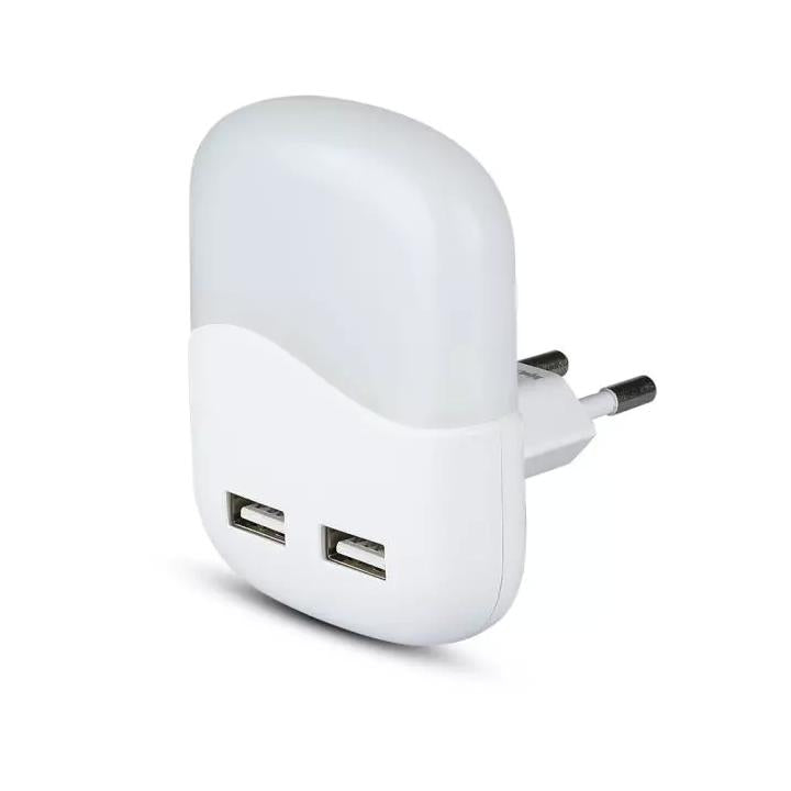 LED SEGNAPASSO NOTTURNO USB QUADRATO 3000K