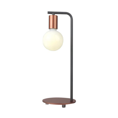 LAMPADA DA TAVOLO DI DESIGN E27 HOLDER SWITCH BRONZATO ROSSO