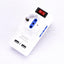 ADATTATORE 2 VIE 10/16A PRESA ITALIANA E 1VIA 10/16A ITALIANO /SCHUKO CON ITERRUTTORE DUE PORTE DI RICARICA USB 2.1A SPI