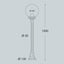 MIZAR/G250 BIANCO OPALE PALETT 110CM 8,5W 2700K