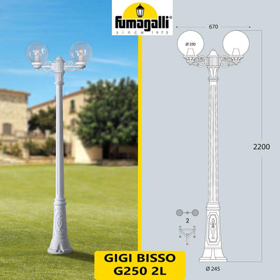 GIGI BISSO/G250 2L BIANCO TRASP LED 8,5W CCT 2700-6500