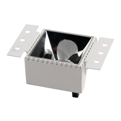 GU10 FITTING SQUARE WHITE FRAME CHROME REFLECTOR