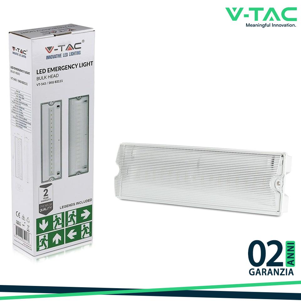 LUCE DI USCITA DI EMERGENZA DA 3 W. 6000K IP65 1200 MAH