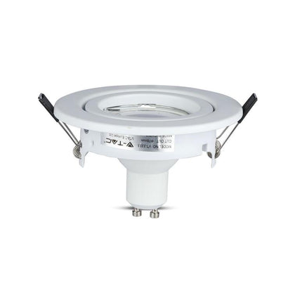 LED FARETTO 5W GU10 CON FITTING CORPO BIANCO 3000K 3PCS/PACK