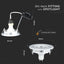 LED FARETTO 5W GU10 CON FITTING CORPO BIANCO 3000K 3PCS/PACK