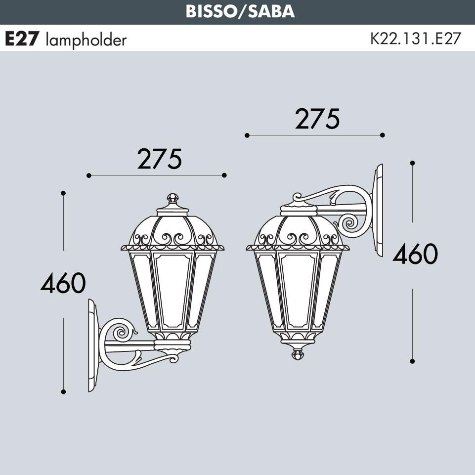 BISSO/SABA NERO TRASP E27