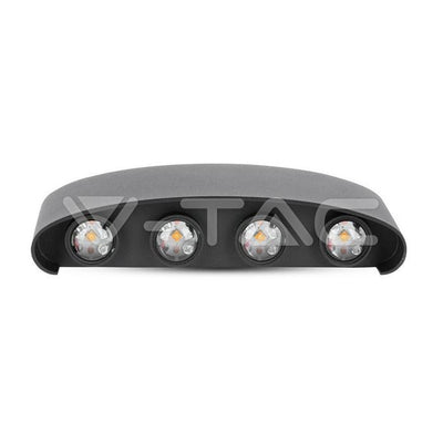8W LED APPLIQUE DA PARETE SU & GI   SABBIA NERA IP54 3000K