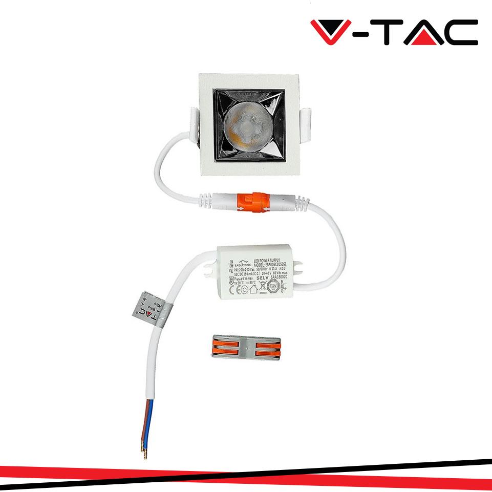 LED FARETTO DA INCASSO SAMSUNG CHIP 4W SMD REFLECTOR 12 D 2700K