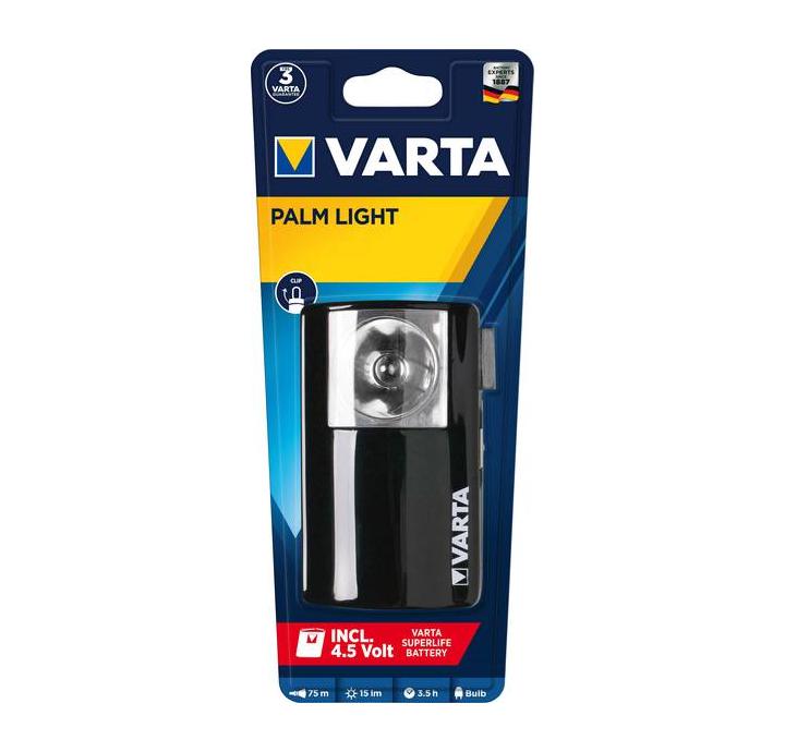 TORCIA PIATTA PORTATILE 15LM VARTA IN METALLO NERO VINTAGE