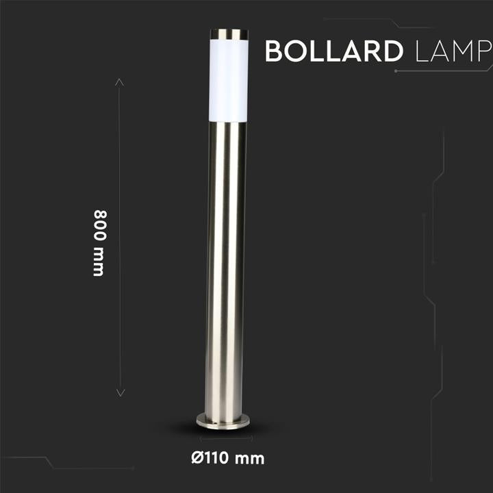 BOLLARD LAMP CORPO IN ACCIAIO INOSSIDABILE