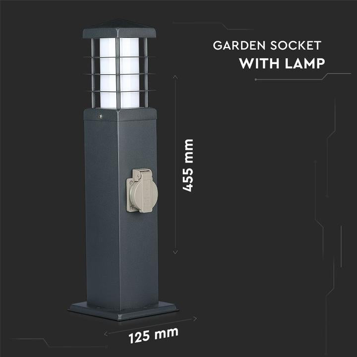 PRESA DOPPIA DA GIARDINO IP44 CON LAMPADA E27 IP44