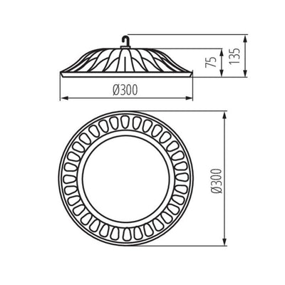 LAMPADA LED HIGH BAY HIBO LED N 100W-NW - KANLUX