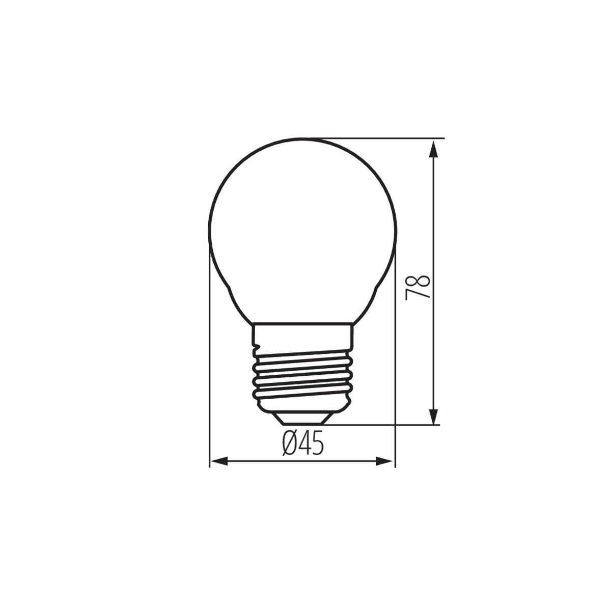 LAMPADINA LED XLED G45 E27 4,5W-WW - KANLUX