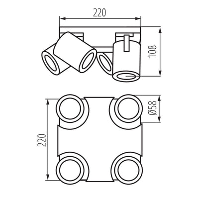 LAMPADA DA PARETE-SOFFITTO LAURIN EL-4O W - KANLUX