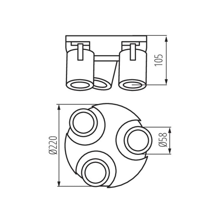 LAMPADA DA PARETE-SOFFITTO LAURIN EL-3O B - KANLUX