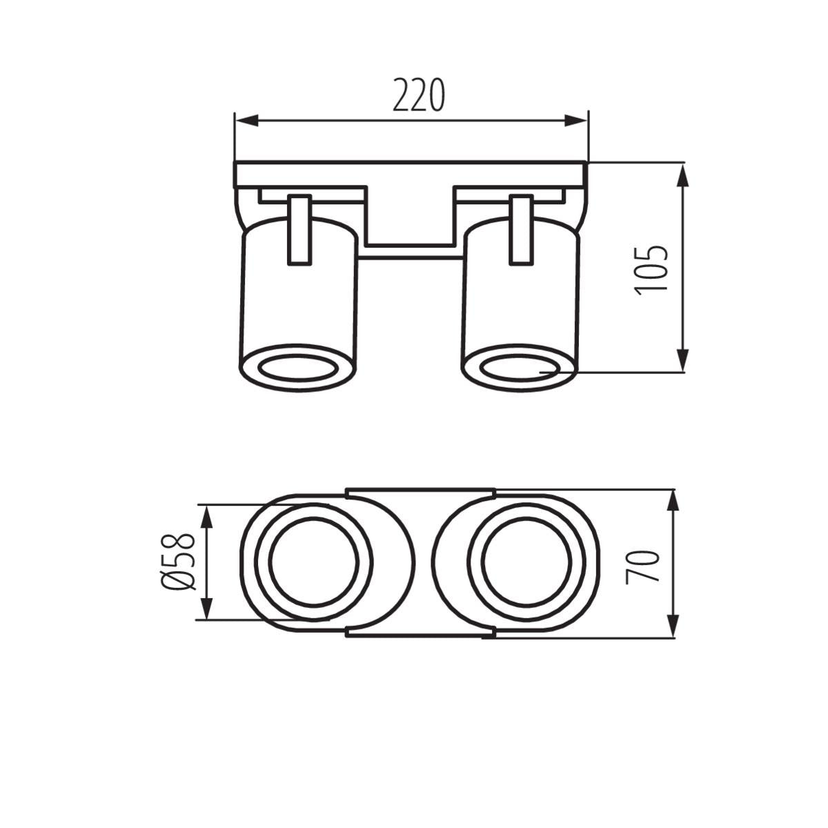 LAMPADA DA PARETE-SOFFITTO LAURIN EL-2I B - KANLUX