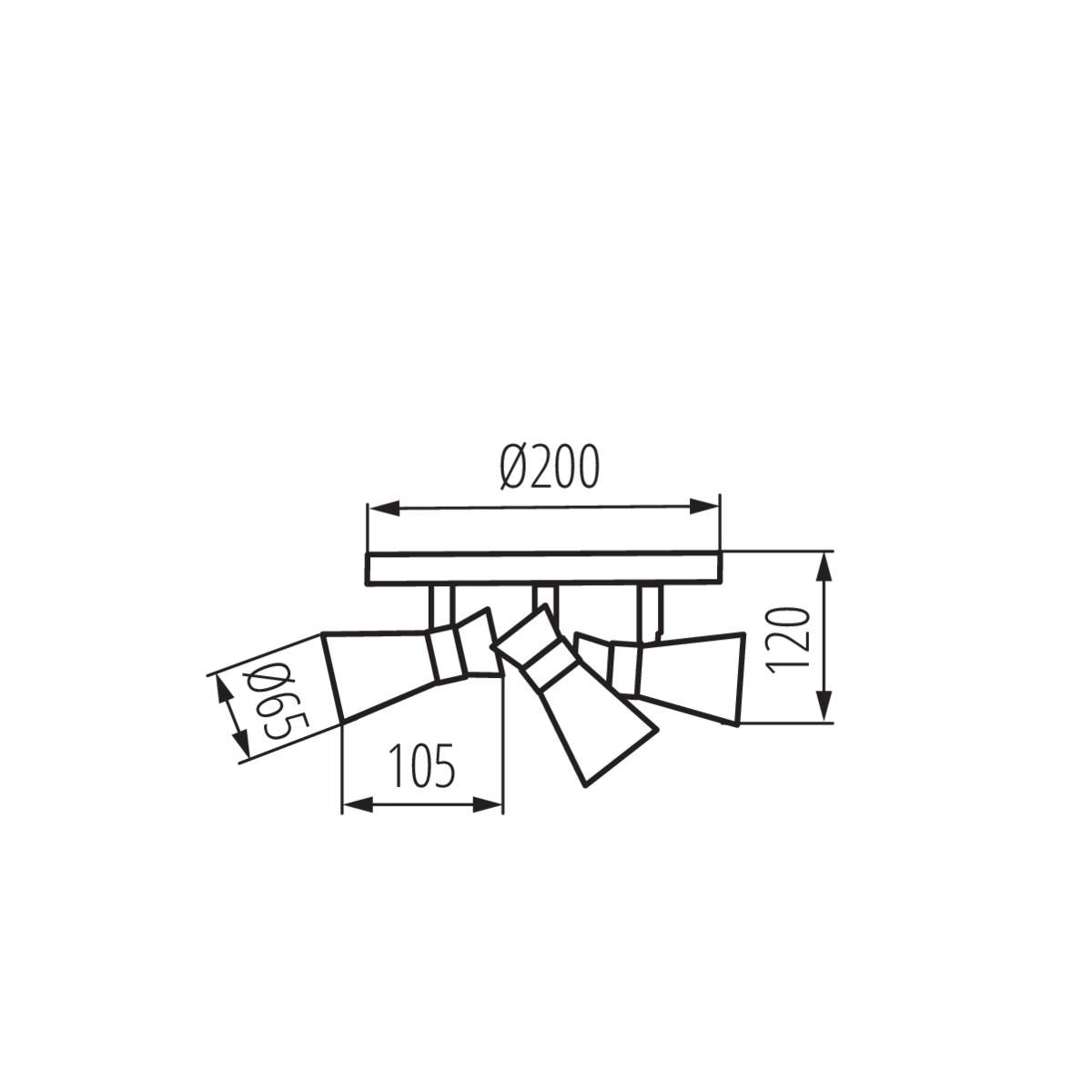 LAMPADA DA PARETE-SOFFITTO MILENO EL-3O ASR-AN - KANLUX