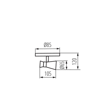 LAMPADA DA PARETE-SOFFITTO MILENO EL-1O ASR-AN - KANLUX