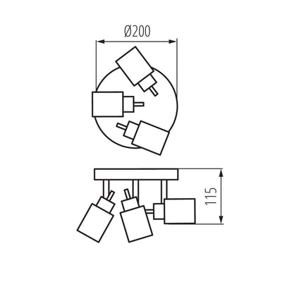 LAMPADA DA PARETE-SOFFITTO EVELI EL-3O - KANLUX