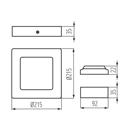 INCASSO KANTI V2LED 18W-NW-W - KANLUX