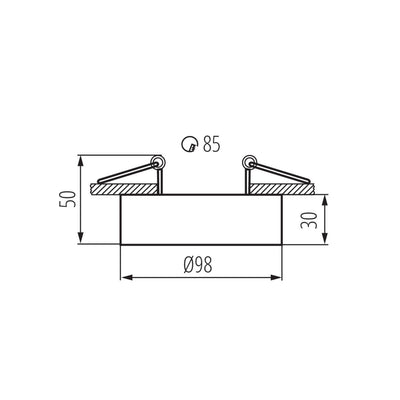 ANNELLO PER FARETTI  MINI BORD DLP-50-B - KANLUX