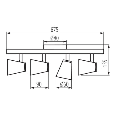 LAMPADA DA PARETE-SOFFITTO ENALI EL-4I B - KANLUX