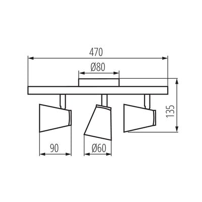 LAMPADA DA PARETE-SOFFITTO ENALI EL-3I B - KANLUX