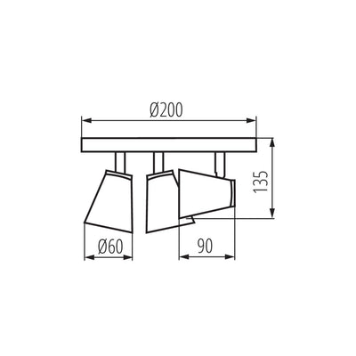 LAMPADA DA PARETE-SOFFITTO ENALI EL-3O B - KANLUX