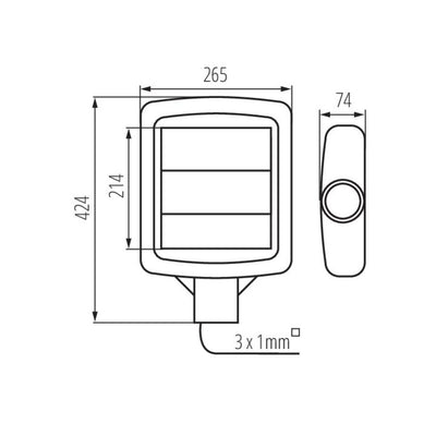 FARO A LED PER PARCHEGGI STREET LED 8000 NW - KANLUX