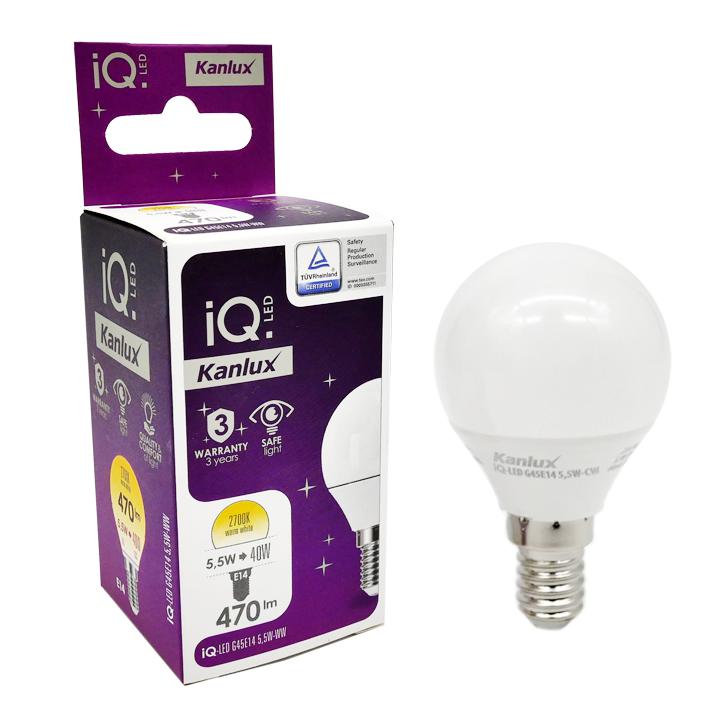 LAMPADINA LED IQ-LED G45E14 5,5W-WW - KANLUX