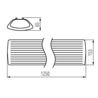 PLAFONIERA LINEARE PER TUBI LED T8 MEBA 4LED 2X120 OP PS - KANLUX