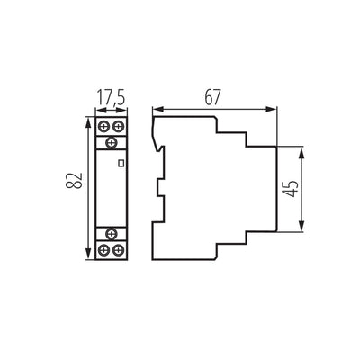 CONTATTORE MODULARE, ALIMENTAZIONE 230V AC KMC-25-20 - KANLUX