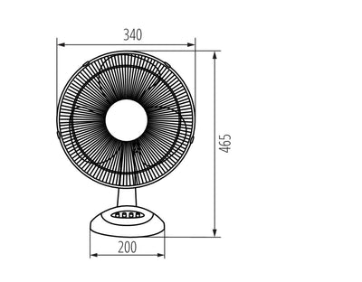 VENTILATORE DA SCRIVANIA 30CM VENETO-30B - KANLUX