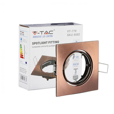 GU10 FITTING QUADRATO MOBILE BRONZE