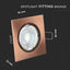 GU10 FITTING QUADRATO MOBILE BRONZE