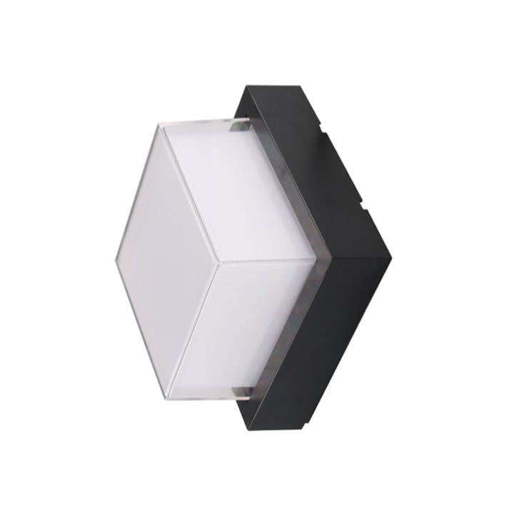 APPLIQUE A LED 7W NERO QUADRATO 3000K