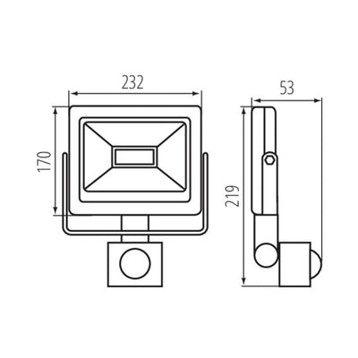 PROIETTORE A LED GRUN V2 LED-50-B-SE - KANLUX